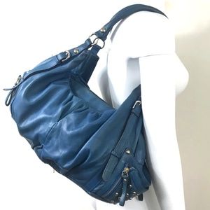 Auc Hype Studs Hobo soft Leather Shoulder Bag